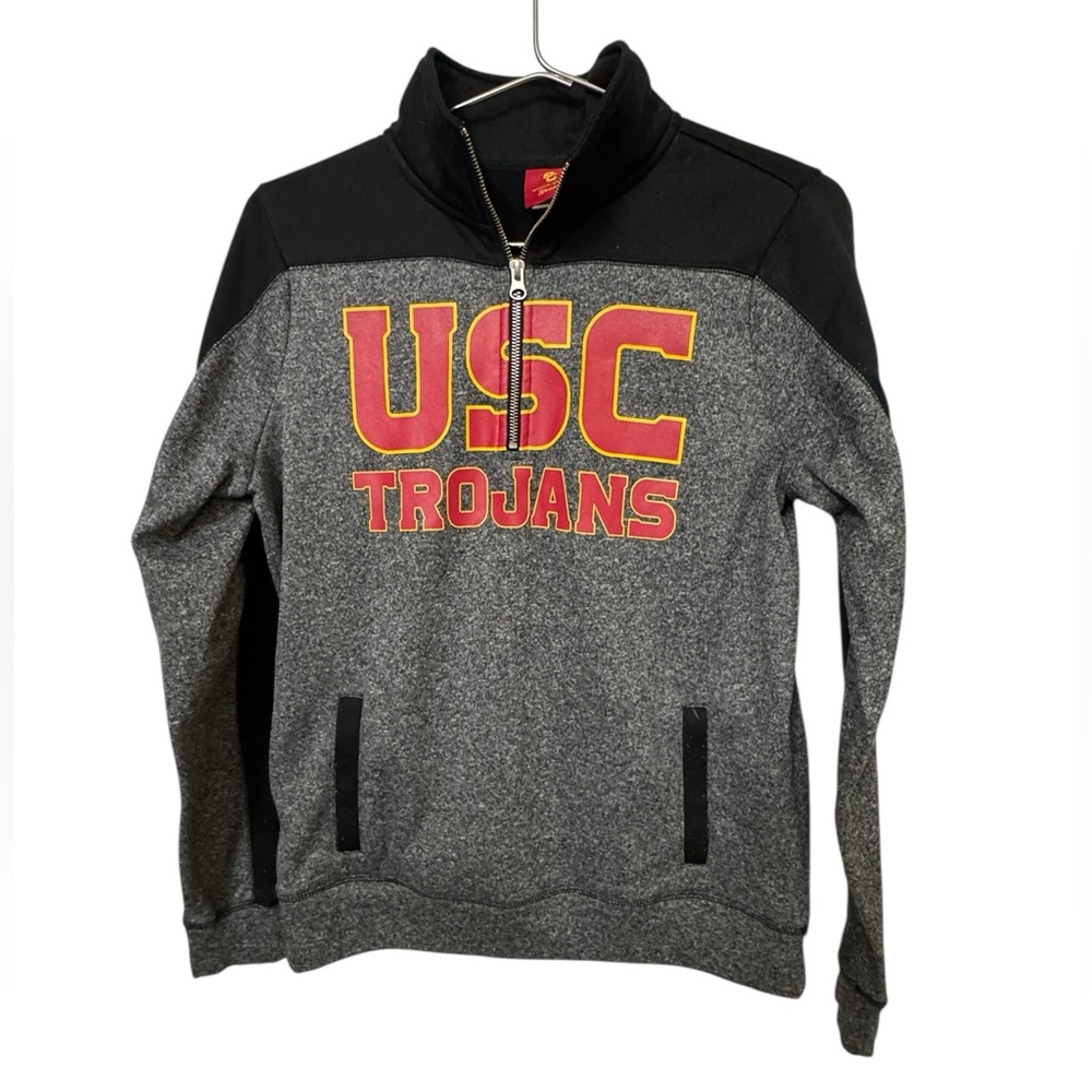 USC University of Southern CA College Football Quarter Zip Sweatshirt Women’s M